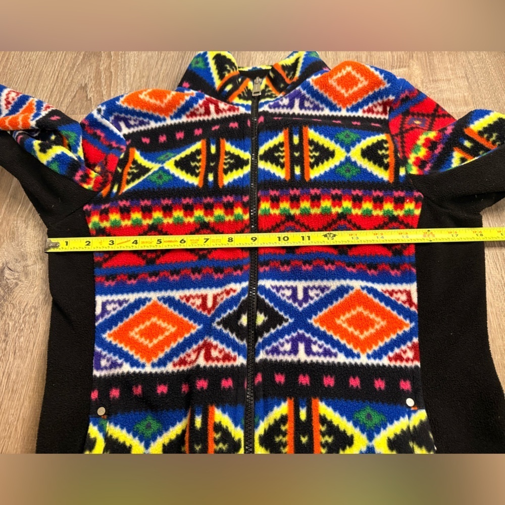 Lauren Ralph Lauren Fleece Southwestern Aztec Full Zip Coat Jacket Small - Picture 4 of 7